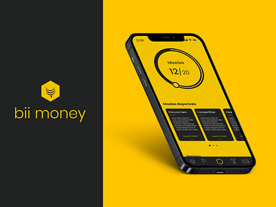 Bii money app bee branding design graphic design icon logo money ui visual identity