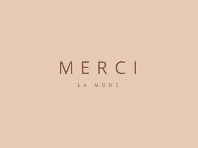 Merci la mode branding clothes design fashion graphic design logo luxury merci la mode mode visual identity