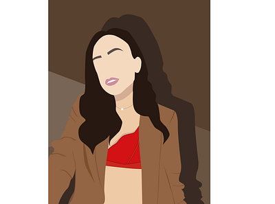 flat portrait adobe illustrator fashion flat flatillustration girl illustration portrait stylized