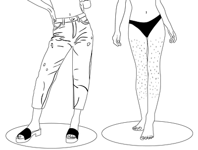 reality adobe illustrator female illustration legs pentool sketch
