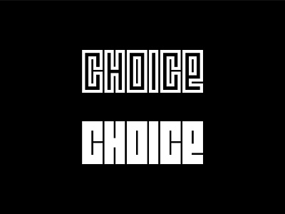 Word Exploration - "Choice" Options graphic design lettering logo typography wordmark