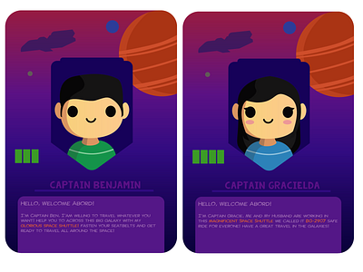 SPACE CARD SAMPLE art color design illustration