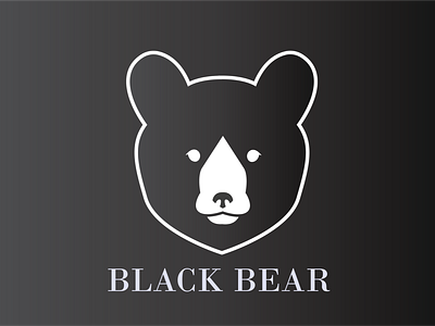 Black Bear design illustration logo