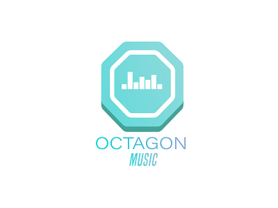 Octagon Music Logo color design illustration logo