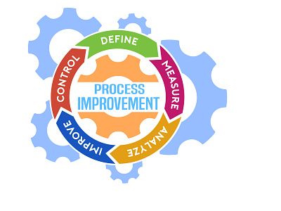 Process Improvement Logo color design illustration logo