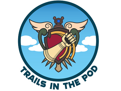Trail in the pod Logo art color design illustration logo