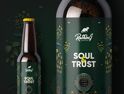 Ratking Brewery - Soul & Trust Concept part 1. beer beer branding beer label branding brewery brewery logo craftbeer design illustration logo logo design package package design typography underworld