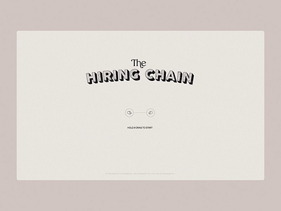 The Hiring Chain animation clean design digital ui ux web design website
