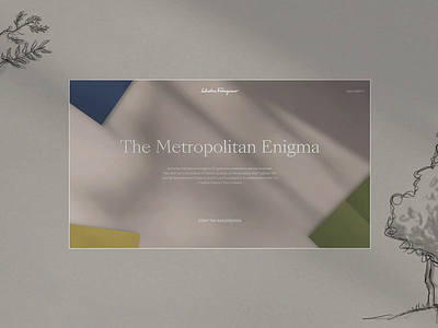 The Metropolitan Enigma - Salvatore Ferragamo animation clean design digital game illustraion minimal ui ux web design website