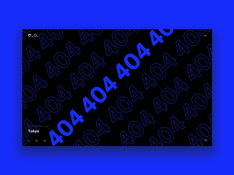 One World One Face - 404 animation black clean dailyui design digital flat gif minimal ui ux web design