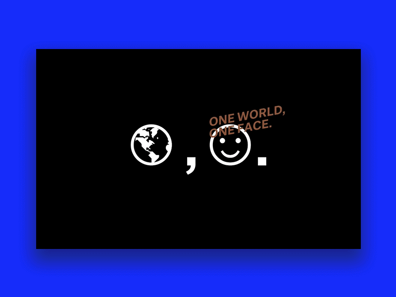 One World One Face - Screensaver animation black clean dailyui design digital flat gif minimal ui ux web design