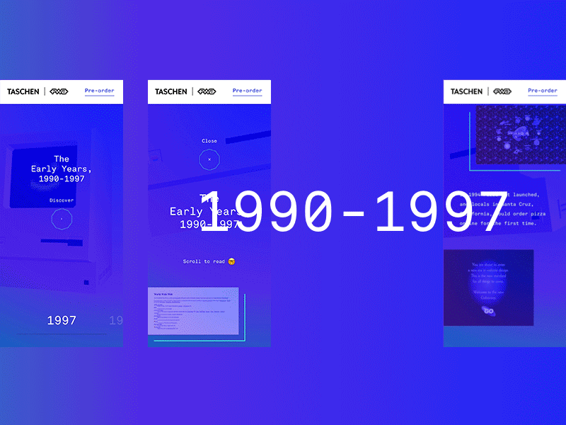 The History Of Web Design 3d animation blue design digital floating mobile ui ux web design website