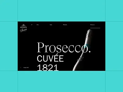 Prosecco Zonin animation clean design digital flat minimal ui ux web design website wine