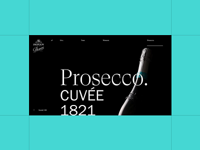 Prosecco Zonin animation clean design digital flat minimal ui ux web design website wine