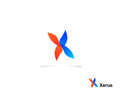 X letter colorful modern logo design