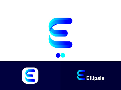 E letter colorful modern logo design
