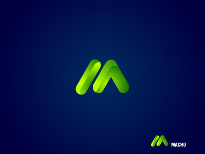 M letter modern colorful logo design concept