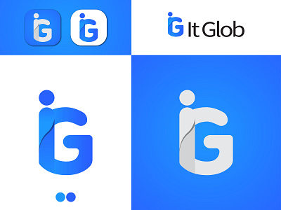 IG Letter Modern Logo Design Concept