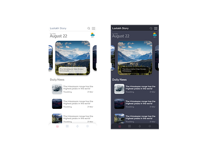 News App Design Light Dark