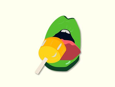 Guava Lips design illustration logo
