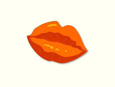 Orange Lips design illustration vector