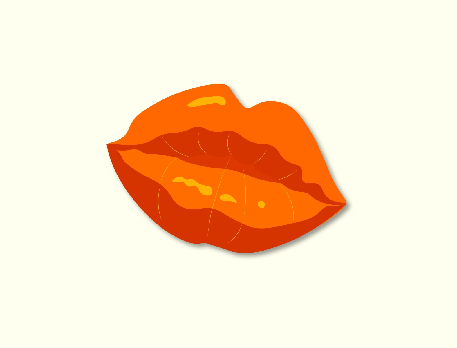 Orange Lips by Snigdha Verma on Dribbble