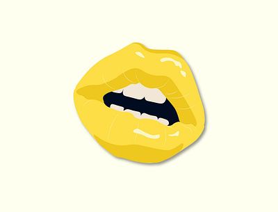 Lime Fresh lips design illustration vector