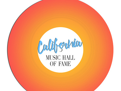 California Music Hall of Fame Logo branding color theory design graphic design logo logodesign music photoshop record warm colors