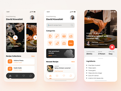 Micha - Modern Food Recipe App Design UI