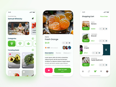 Shopzo - Grocery Shop Mobile App UI