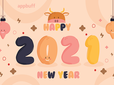 Happy New Year 2021 2021 app app design ecommerce flutter hand drawn happy happy new year illustration logo mobile app design trend ui ux