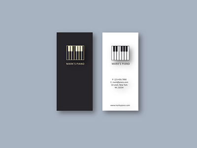 Marks Piano (Business Card) branding businesscard design grahic design illustration logo visual design