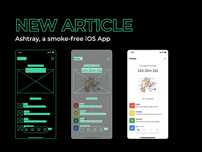 Ashtray iOS App mobile app product design smoker ui ux