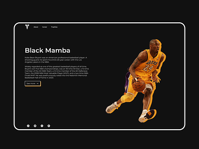 NBA Hall of Fame - Black Mamba black bryant gold kobe mamba product ui ux website white yellow