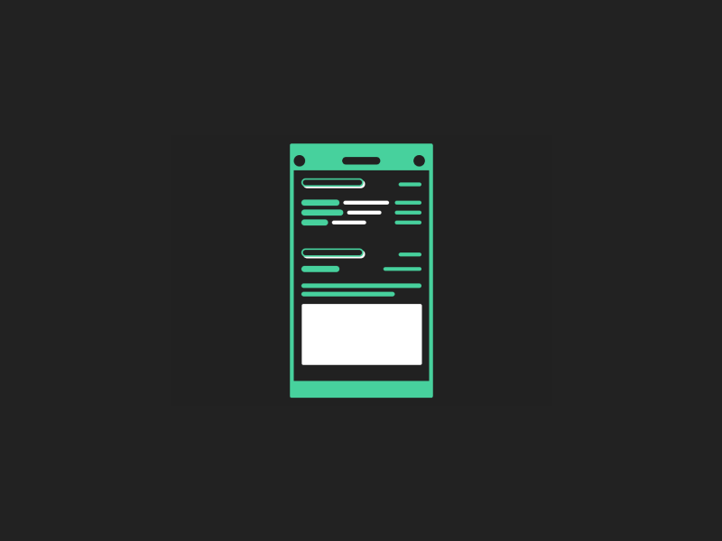 Mobile App - Wireframe illustration product design ui ux design white black green wireframe app mobile