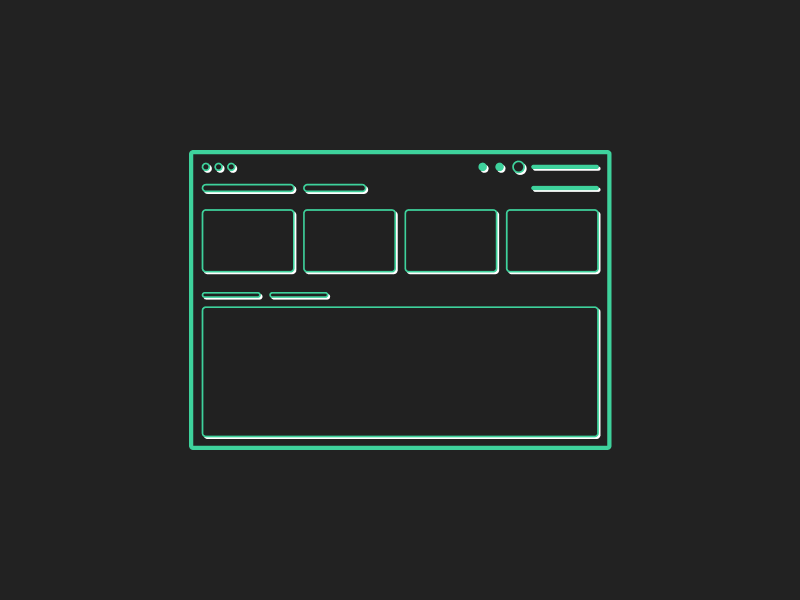Desktop App - Wireframe app design account notifications profile achievements fatigue software windows macos desktop illustration product design ui ux design white black green wireframe app