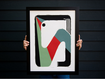 Holding Space abstract human forms color block contemporary style custom illustration design flat color flat shapes geometric shapes graphic design human forms illustration illustrator midcentury modern minimal art organic shapes people shapes and lines