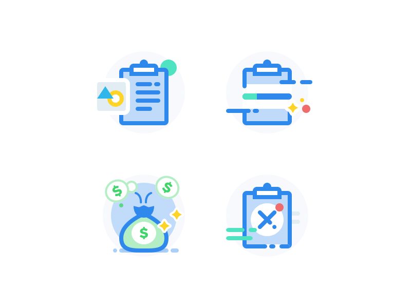 Micro-illustrations by Shan Shen on Dribbble