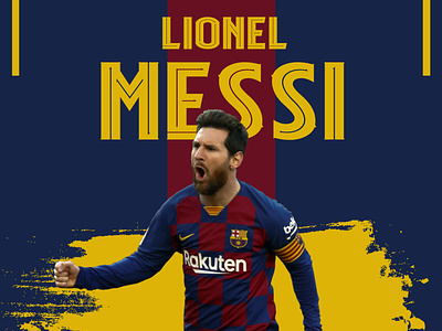 Messi's Poster design easports fcbarcelona fifa footballer messi sports