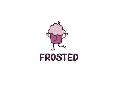 [Day18] cupcake logo cupcake dailylogochallenge dailylogodesign design frosted icon illustration logo student