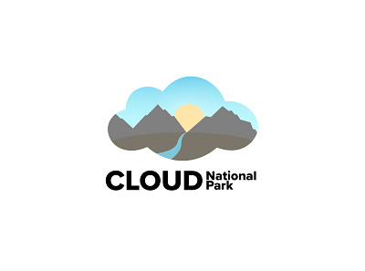 [Day 20] Cloud National park cloud dailylogochallenge dailylogodesign design logo nationalpark nationalparkcloud studentdesign
