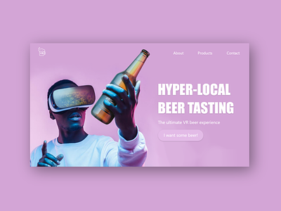VR Beer web design beer dailyui design header header design photoshop user interface virtualreality vr webdesign