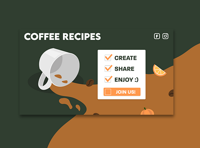 Coffee recipes concept adobexd coffee design dutch graphic design graphic designer illustrator landingpage ui webdesign webdesigner webui