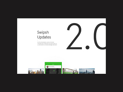 Swipsh 2.0 animation design interface minimal mobile transition ui ux website