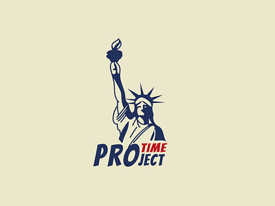 Project Time branding design illustration liberty liberty statue logo minimal project torch