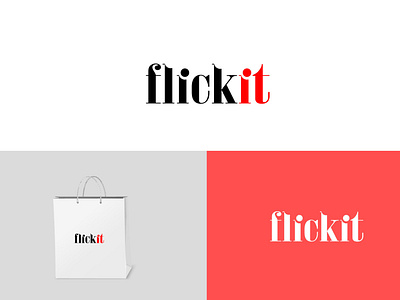 Flickit branding business design flickit graphic design illustration kerning logo minimal monogram shopify shoping text typography vector