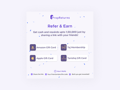 Refer & Earn - Social Media Post branding card ui delivery app design expired icon illustration minimal typography vector