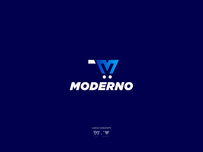 Moderno Online Shop Logo 3d app branding branding and identity design e commerce logo graphic design logo logo design concept online shop logo