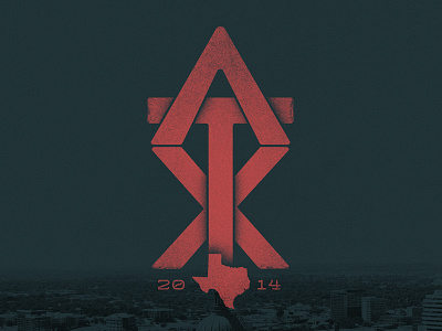 ATX Retreat Logo 2014 atx austin city texas texture typography vintage