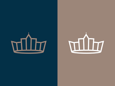 Seeking The City city clean concept crown design icon illustrator line simple xprocrastinationcontest